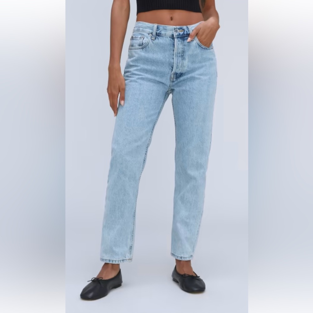 Everlane The Rigid Slouch Jean in Vintage Sky Blue